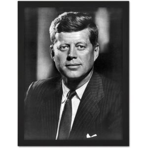 Artery8 Wall Art Print President John F Kennedy USA Portrait Photo Large Framed Wall Décor Art in Brown Size: W18" x H24" Brown W18" x H24" Artery8 Wall Art Print President John F Kennedy USA Portrait Photo Large Framed Wall Décor Art in Brown Size: W18" x H24" Brown W18" x H24"