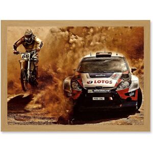 Artery8 Photograph Sport Motocross Bike Rally Car Dirt Race A4 Artwork Framed Wall Art Print in Light Oak Light Oak Artery8 Photograph Sport Motocross Bike Rally Car Dirt Race A4 Artwork Framed Wall Art Print in Light Oak Light Oak