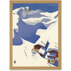 Artery8 Travel Winter Sport Snow Ski Chalet Alps Austria Blue White A4 Artwork Framed Wall Art Print in Light Oak Light Oak Artery8 Travel Winter Sport Snow Ski Chalet Alps Austria Blue White A4 Artwork Framed Wall Art Print in Light Oak Light Oak