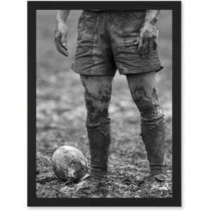 Artery8 Ball Rugby Mud Bowl Sport Scrum A4 Artwork Framed Wall Art Print in Black Black Artery8 Ball Rugby Mud Bowl Sport Scrum A4 Artwork Framed Wall Art Print in Black Black