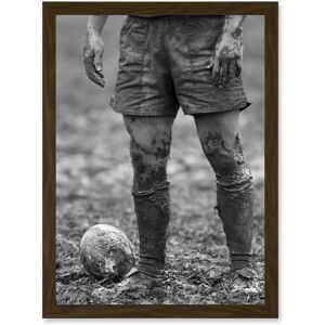 Artery8 Ball Rugby Mud Bowl Sport Scrum A4 Artwork Framed Wall Art Print in Brown Brown Artery8 Ball Rugby Mud Bowl Sport Scrum A4 Artwork Framed Wall Art Print in Brown Brown