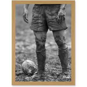 Artery8 Ball Rugby Mud Bowl Sport Scrum A4 Artwork Framed Wall Art Print in Light Oak Light Oak Artery8 Ball Rugby Mud Bowl Sport Scrum A4 Artwork Framed Wall Art Print in Light Oak Light Oak
