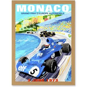 Artery8 Advert Motor Sport Monaco Grand Prix 1973 A4 Artwork Framed Wall Art Print in Light Oak Light Oak Artery8 Advert Motor Sport Monaco Grand Prix 1973 A4 Artwork Framed Wall Art Print in Light Oak Light Oak