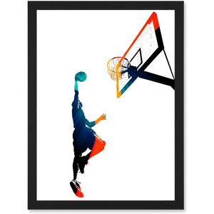 Artery8 Basketball Jump Hoop Ball Dunk Sport A4 - black - framed - Wall Art Print Artery8 Basketball Jump Hoop Ball Dunk Sport A4 - black - framed - Wall Art Print