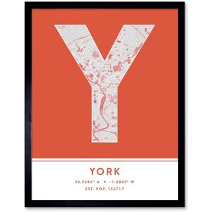 Wee Blue Coo Wall Art Print York England United Kingdom City Map Modern Typography Stylish Letter Framed Word in Orange Size: W12" x H16" Orange W12" x H16" Wee Blue Coo Wall Art Print York England United Kingdom City Map Modern Typography Stylish Letter Framed Word in Orange Size: W12" x H16" Orange W12" x H16"
