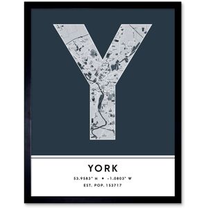 Wee Blue Coo Wall Art Print York England United Kingdom City Map Modern Typography Stylish Letter Framed Word in Navy Size: W12" x H16" Navy W12" x H16" Wee Blue Coo Wall Art Print York England United Kingdom City Map Modern Typography Stylish Letter Framed Word in Navy Size: W12" x H16" Navy W12" x H16"