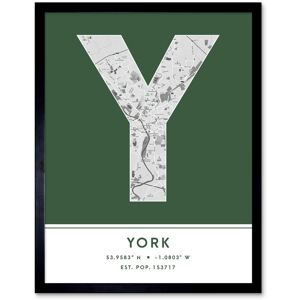 Wee Blue Coo Wall Art Print York England United Kingdom City Map Modern Typography Stylish Letter Framed Word in Green Size: W12" x H16" Green W12" x H16" Wee Blue Coo Wall Art Print York England United Kingdom City Map Modern Typography Stylish Letter Framed Word in Green Size: W12" x H16" Green W12" x H16"