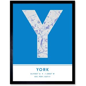 Wee Blue Coo Wall Art Print York England United Kingdom City Map Modern Typography Stylish Letter Framed Word in Blue Size: W12" x H16" Blue W12" x H16" Wee Blue Coo Wall Art Print York England United Kingdom City Map Modern Typography Stylish Letter Framed Word in Blue Size: W12" x H16" Blue W12" x H16"