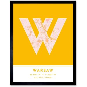 Wee Blue Coo Wall Art Print Warsaw Poland City Map Modern Typography Stylish Letter Framed Word in Yellow Size: W12" x H16" Yellow W12" x H16" Wee Blue Coo Wall Art Print Warsaw Poland City Map Modern Typography Stylish Letter Framed Word in Yellow Size: W12" x H16" Yellow W12" x H16"
