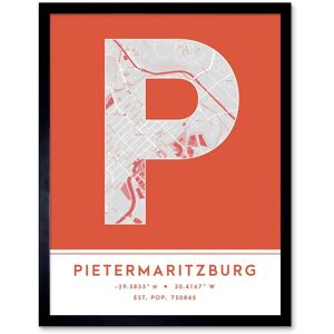 Wee Blue Coo Wall Art Print Pietermaritzburg South Africa City Map Modern Typography Stylish Letter Framed Word in Orange Size: W12" x H16" Orange W12" x H16" Wee Blue Coo Wall Art Print Pietermaritzburg South Africa City Map Modern Typography Stylish Letter Framed Word in Orange Size: W12" x H16" Orange W12" x H16"