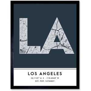 Wee Blue Coo Wall Art Print Los Angeles California United States City Map Modern Typography Stylish Letter Framed Word in Navy Size: W12" x H16" Navy W12" x H16" Wee Blue Coo Wall Art Print Los Angeles California United States City Map Modern Typography Stylish Letter Framed Word in Navy Size: W12" x H16" Navy W12" x H16"