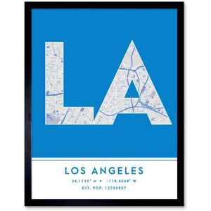 Wee Blue Coo Wall Art Print Los Angeles California United States City Map Modern Typography Stylish Letter Framed Word in Blue Size: W12" x H16" Blue W12" x H16" Wee Blue Coo Wall Art Print Los Angeles California United States City Map Modern Typography Stylish Letter Framed Word in Blue Size: W12" x H16" Blue W12" x H16"