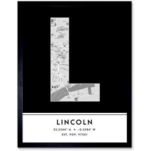 Wee Blue Coo Wall Art Print Lincoln England United Kingdom City Map Modern Typography Stylish Letter Framed Word in Black Size: W12" x H16" Black W12" x H16" Wee Blue Coo Wall Art Print Lincoln England United Kingdom City Map Modern Typography Stylish Letter Framed Word in Black Size: W12" x H16" Black W12" x H16"