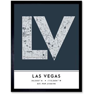 Wee Blue Coo Wall Art Print Las Vegas Nevada United States City Map Modern Typography Stylish Letter Framed Word in Navy Size: W12" x H16" Navy W12" x H16" Wee Blue Coo Wall Art Print Las Vegas Nevada United States City Map Modern Typography Stylish Letter Framed Word in Navy Size: W12" x H16" Navy W12" x H16"