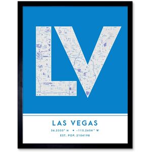 Wee Blue Coo Wall Art Print Las Vegas Nevada United States City Map Modern Typography Stylish Letter Framed Word in Blue Size: W12" x H16" Blue W12" x H16" Wee Blue Coo Wall Art Print Las Vegas Nevada United States City Map Modern Typography Stylish Letter Framed Word in Blue Size: W12" x H16" Blue W12" x H16"