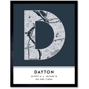 Wee Blue Coo Wall Art Print Dayton Ohio United States City Map Modern Typography Stylish Letter Framed Word in Navy Size: W12" x H16" Navy W12" x H16" Wee Blue Coo Wall Art Print Dayton Ohio United States City Map Modern Typography Stylish Letter Framed Word in Navy Size: W12" x H16" Navy W12" x H16"
