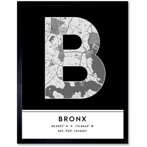 Wee Blue Coo Wall Art Print The Bronx New York United States City Map Modern Typography Stylish Letter Framed Word in Black Size: W12" x H16" Black W12" x H16" Wee Blue Coo Wall Art Print The Bronx New York United States City Map Modern Typography Stylish Letter Framed Word in Black Size: W12" x H16" Black W12" x H16"