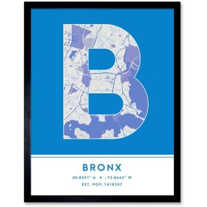 Wee Blue Coo Wall Art Print The Bronx New York United States City Map Modern Typography Stylish Letter Framed Word in Blue Size: W12" x H16" Blue W12" x H16" Wee Blue Coo Wall Art Print The Bronx New York United States City Map Modern Typography Stylish Letter Framed Word in Blue Size: W12" x H16" Blue W12" x H16"