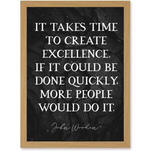 Artery8 Slate Quote John Wooden Takes Time To Create Excellence Basketball Coach Inspiring Sports Artwork Framed Wall Art Print A4 in Light Oak Light Oak Artery8 Slate Quote John Wooden Takes Time To Create Excellence Basketball Coach Inspiring Sports Artwork Framed Wall Art Print A4 in Light Oak Light Oak