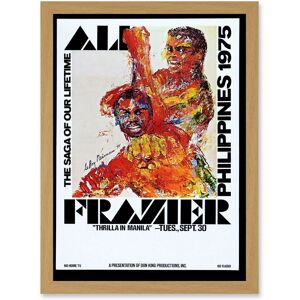 Artery8 - Thrilla Manila - A4 - light oak - framed Artwork Artery8 - Thrilla Manila - A4 - light oak - framed Artwork