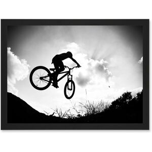 Artery8 Sport BMX Bike Jump Bicycle Silhouette Offroad Artwork Framed Wall Art Print A4 in Black Black Artery8 Sport BMX Bike Jump Bicycle Silhouette Offroad Artwork Framed Wall Art Print A4 in Black Black