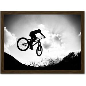 Artery8 Sport BMX Bike Jump Bicycle Silhouette Offroad Artwork Framed Wall Art Print A4 in Brown Brown Artery8 Sport BMX Bike Jump Bicycle Silhouette Offroad Artwork Framed Wall Art Print A4 in Brown Brown