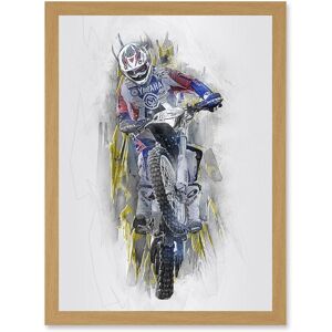 Artery8 Motor Dirt Bike Motocross Sport Graphic Artwork Framed Wall Art Print A4 in Light Oak Light Oak Artery8 Motor Dirt Bike Motocross Sport Graphic Artwork Framed Wall Art Print A4 in Light Oak Light Oak