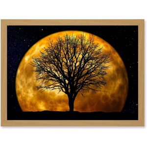Artery8 Photo Composition Nature Silhouette Moon Star Tree Artwork Framed Wall Art Print A4 in Light Oak Light Oak Artery8 Photo Composition Nature Silhouette Moon Star Tree Artwork Framed Wall Art Print A4 in Light Oak Light Oak