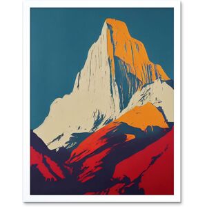 Artery8 Wall Art Print El Capitan Rock Yosemite Valley Pop Art Yellow Red Art Framed in White Size: W12" x H16" White W12" x H16" Artery8 Wall Art Print El Capitan Rock Yosemite Valley Pop Art Yellow Red Art Framed in White Size: W12" x H16" White W12" x H16"