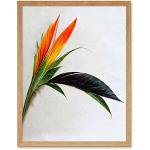 Artery8 Wall Art Print Tropical Plant Bird of Paradise Flower Botanical Bloom Art Framed in Light Oak Size: W12" x H16" Light Oak W12" x H16" Artery8 Wall Art Print Tropical Plant Bird of Paradise Flower Botanical Bloom Art Framed in Light Oak Size: W12" x H16" Light Oak W12" x H16"