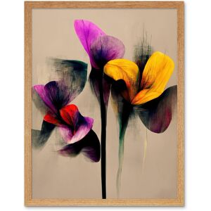 Artery8 Wall Art Print Yellow Lilac Orange Purple Abstract Iris Floral Flowers Painting Art Framed in Light Oak Size: W12" x H16" Light Oak W12" x H16" Artery8 Wall Art Print Yellow Lilac Orange Purple Abstract Iris Floral Flowers Painting Art Framed in Light Oak Size: W12" x H16" Light Oak W12" x H16"