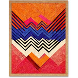 Artery8 Wall Art Print Memphis Design Geometric Retro Abstract Orange Red Blue Cream Painting Art Framed in Light Oak Size: W12" x H16" Light Oak W12" x H16" Artery8 Wall Art Print Memphis Design Geometric Retro Abstract Orange Red Blue Cream Painting Art Framed in Light Oak Size: W12" x H16" Light Oak W12" x H16"