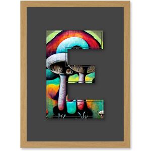Artery8 Letter E Multicoloured Trippy Mushrooms Decorative Graffiti Mural Alphabet Initial Stencil Artwork Framed Wall Art Print A4 in Light Oak Light Oak Artery8 Letter E Multicoloured Trippy Mushrooms Decorative Graffiti Mural Alphabet Initial Stencil Artwork Framed Wall Art Print A4 in Light Oak Light Oak