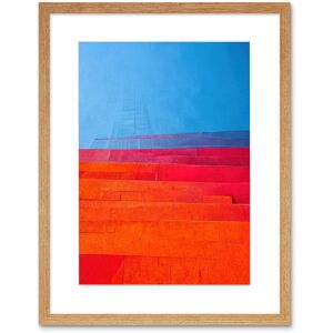 Artery8 Wall Art Print Abstract Minimalist Steps Painting Blue Purple Pink Orange Red Artwork Framed 9X7 Inch in Beige Size: W7" x H9" Beige W7" x H9" Artery8 Wall Art Print Abstract Minimalist Steps Painting Blue Purple Pink Orange Red Artwork Framed 9X7 Inch in Beige Size: W7" x H9" Beige W7" x H9"