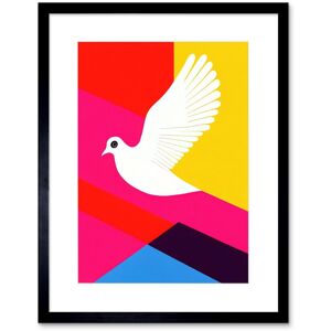 Artery8 Wall Art Print White Peace Dove Vibrant Colourful Geometric Multi Colour Graphic Design Artwork Framed 9X7 Inch in Black Size: W7" x H9" Black W7" x H9" Artery8 Wall Art Print White Peace Dove Vibrant Colourful Geometric Multi Colour Graphic Design Artwork Framed 9X7 Inch in Black Size: W7" x H9" Black W7" x H9"