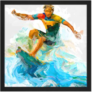 Artery8 Wall Art Print Surfer Surfing Riding Point Break Wave Water Sport Sea Oil Painting Square Framed Picture 16X16 Inch Size: W16" x H16" Black W16" x H16" Artery8 Wall Art Print Surfer Surfing Riding Point Break Wave Water Sport Sea Oil Painting Square Framed Picture 16X16 Inch Size: W16" x H16" Black W16" x H16"