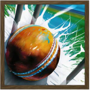 Artery8 Wall Art Print Cricket Ball Hits Wickets Spin Bowler Dynamic Sports Splatter Painting Square Framed Picture 16X16 Inch Size: W16" x H16" Brown W16" x H16" Artery8 Wall Art Print Cricket Ball Hits Wickets Spin Bowler Dynamic Sports Splatter Painting Square Framed Picture 16X16 Inch Size: W16" x H16" Brown W16" x H16"