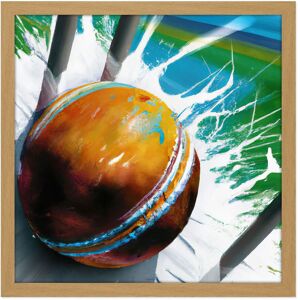 Artery8 Wall Art Print Cricket Ball Hits Wickets Spin Bowler Dynamic Sports Splatter Painting Square Framed Picture 16X16 Inch Size: W16" x H16" Light Oak W16" x H16" Artery8 Wall Art Print Cricket Ball Hits Wickets Spin Bowler Dynamic Sports Splatter Painting Square Framed Picture 16X16 Inch Size: W16" x H16" Light Oak W16" x H16"