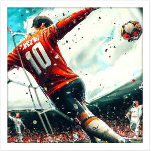 Artery8 Wall Art Print Football Soccer Striker Abstract Sport Painting Square Framed Picture 16X16 Inch in White Size: W16" x H16" White W16" x H16" Artery8 Wall Art Print Football Soccer Striker Abstract Sport Painting Square Framed Picture 16X16 Inch in White Size: W16" x H16" White W16" x H16"