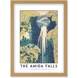 Artery8 Katsushika Hokusai The Amida Falls - Frame: Light Oak - Size: A4 - Framed - Wall Art Print Artery8 Katsushika Hokusai The Amida Falls - Frame: Light Oak - Size: A4 - Framed - Wall Art Print