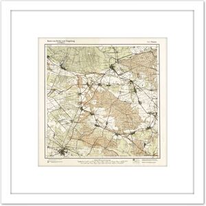 Artery8 Map Antique 1922 Reich Office Nauen Berlin Old Replica 8X8 Inch Square Wooden Framed Wall Art Print Picture with Mount in White White Artery8 Map Antique 1922 Reich Office Nauen Berlin Old Replica 8X8 Inch Square Wooden Framed Wall Art Print Picture with Mount in White White
