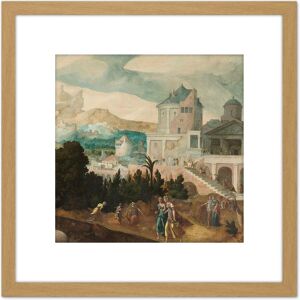Artery8 Jan Van Scorel Landscape With Bathsheba Painting 8X8 Inch Square Wooden Framed Wall Art Print Picture with Mount in Light Oak Light Oak Artery8 Jan Van Scorel Landscape With Bathsheba Painting 8X8 Inch Square Wooden Framed Wall Art Print Picture with Mount in Light Oak Light Oak