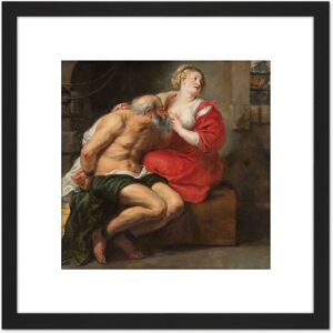 Artery8 Peter Paul Rubens Cimon & Pero Roman Charity 8X8 Inch Square Wooden Framed Wall Art Print Picture with Mount in Black Black Artery8 Peter Paul Rubens Cimon & Pero Roman Charity 8X8 Inch Square Wooden Framed Wall Art Print Picture with Mount in Black Black