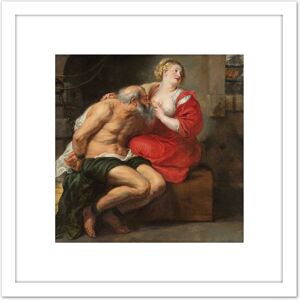 Artery8 Peter Paul Rubens Cimon & Pero Roman Charity 8X8 Inch Square Wooden Framed Wall Art Print Picture with Mount in White White Artery8 Peter Paul Rubens Cimon & Pero Roman Charity 8X8 Inch Square Wooden Framed Wall Art Print Picture with Mount in White White