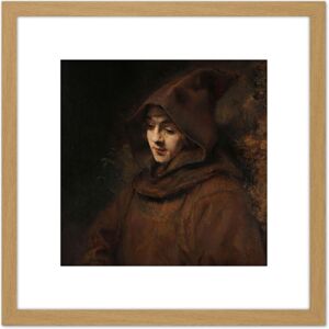 Artery8 Rembrandt Titus Van Rijn In Monks Habit Portrait 8X8 Inch Square Wooden Framed Wall Art Print Picture with Mount in Light Oak Light Oak Artery8 Rembrandt Titus Van Rijn In Monks Habit Portrait 8X8 Inch Square Wooden Framed Wall Art Print Picture with Mount in Light Oak Light Oak