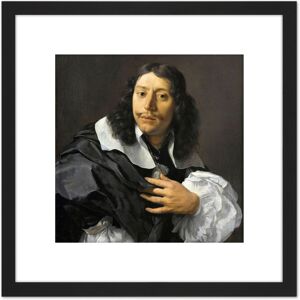 Artery8 Rembrandt Van Rijn Selfportrait Life Drawing 8X8 Inch Square Wooden Framed Wall Art Print Picture with Mount in Black Black Artery8 Rembrandt Van Rijn Selfportrait Life Drawing 8X8 Inch Square Wooden Framed Wall Art Print Picture with Mount in Black Black