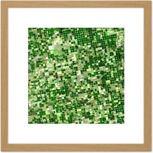 Artery8 Crops Kansas Satellite Image Photograph 8X8 Inch Square Wooden Framed Wall Art Print Picture with Mount in Light Oak Light Oak Artery8 Crops Kansas Satellite Image Photograph 8X8 Inch Square Wooden Framed Wall Art Print Picture with Mount in Light Oak Light Oak