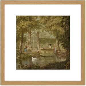 Artery8 Andriessen Dutch Landscape River Boat Painting 8X8 Inch Square Wooden Framed Wall Art Print Picture with Mount in Light Oak Light Oak Artery8 Andriessen Dutch Landscape River Boat Painting 8X8 Inch Square Wooden Framed Wall Art Print Picture with Mount in Light Oak Light Oak