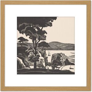 Artery8 Bernard Essers Breton Bay Trees Rocks Bw Landscape 8X8 Inch Square Wooden Framed Wall Art Print Picture with Mount in Light Oak Light Oak Artery8 Bernard Essers Breton Bay Trees Rocks Bw Landscape 8X8 Inch Square Wooden Framed Wall Art Print Picture with Mount in Light Oak Light Oak