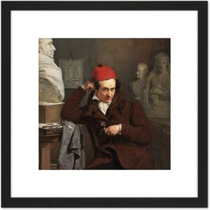Artery8 Van Beveren Portrait Of Louis Royer Painting 8X8 Inch Square Wooden Framed Wall Art Print Picture with Mount in Black Black Artery8 Van Beveren Portrait Of Louis Royer Painting 8X8 Inch Square Wooden Framed Wall Art Print Picture with Mount in Black Black